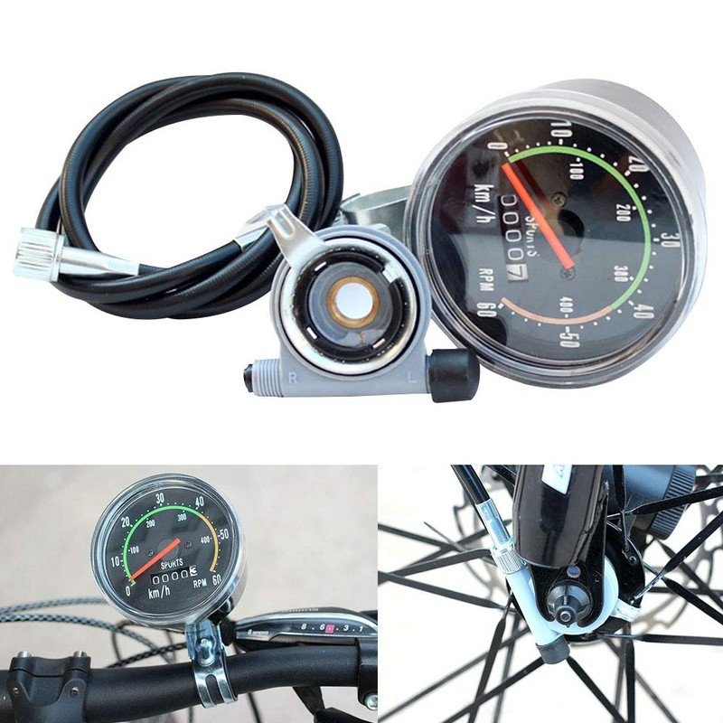 MOVKZACV Mechanical Speedometer for Bicycle, Universal Bike Cycling Odometer Waterproof