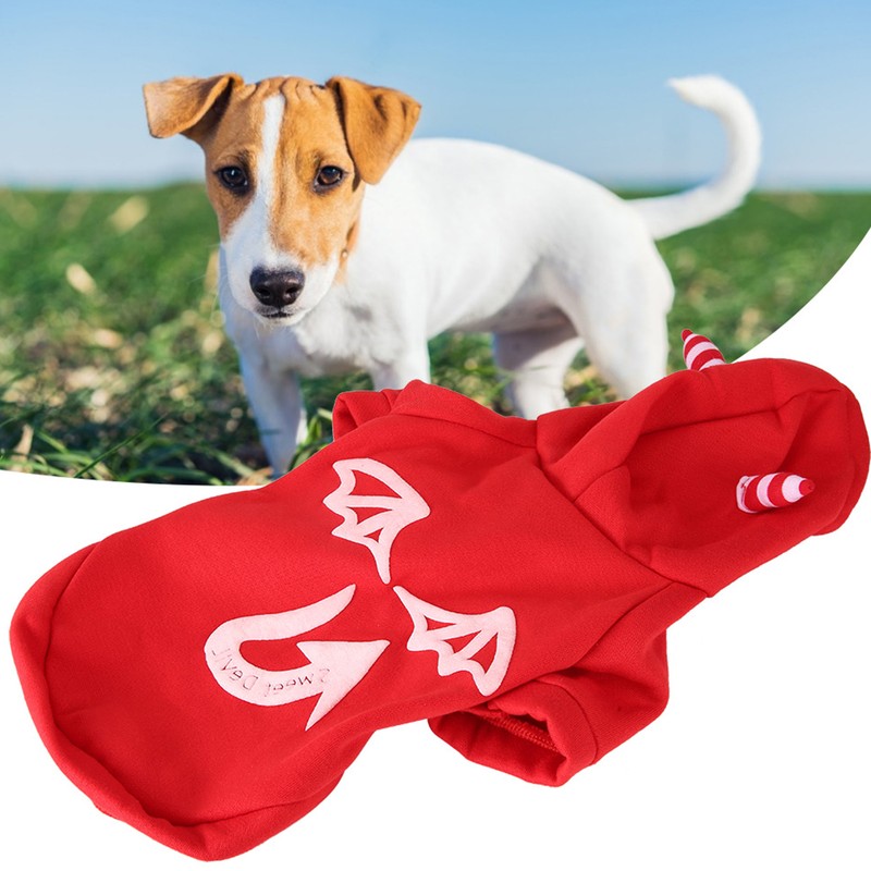 Pet Cloth Costume with Luminous Evil Person Pattern Hallowmas Clothing
