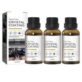 3 PCS Crystal Coating for Car Plastic Parts, Plastic Parts Crystal Coating-s, Plastics Parts Crystals Coatings for Cars, Easy to Use Cars Refresher, Great Gloss Protection for Car Seat and Tire