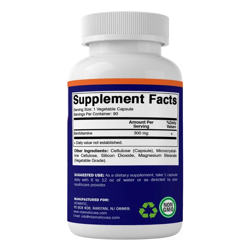 ⚡🧠 Benfotiamina 300 mg | 90 Cápsulas Vegetales | Energía