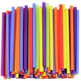 Comfy Package [200 Count] 10 mm Jumbo Smoothie Straws, 8.5"High Plastic Boba Straws - Assorted Colors
