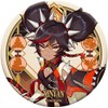 Haragami Rizuki Port Series Character Can Badge Spicy Flame