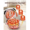 HomCozy Electric Pizza Oven Indoor with Glazed Ceramic Stone, 12-Inch