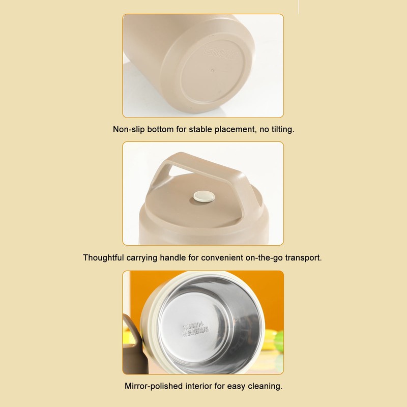 Stainless Steel Insulated Food Jar Double Layer 620ml Capacity Leak