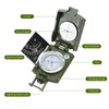 COVVY Compass Navigation, Multifunctional Orienteering Waterproof Compass with Survival Whistle,Mini
