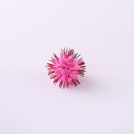 200 pompones con purpurina para decoración navideña (rosa)