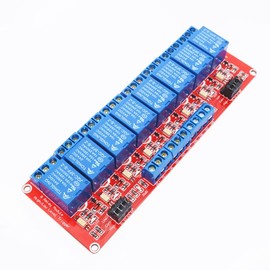 HiLetgo 24V 8 Channel Relay Module with OPTO-Isolated High and Low Level Trigger 8 Ways Relay Switch Module for Arduino