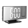 Projection Digital Alarm Clock USB Charging Automatic Dimming LED Mirror