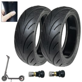 2 Pack 9.5x2.50 Scooter Tires, 9.5 Inch Tubeless Tire, Front Rear Wheel Replacement Scooter Tire, Non-Slip, Shockproof, Self Repairing with Valve for NIU KQi3/Pro/Max Electric Scooter Accessories