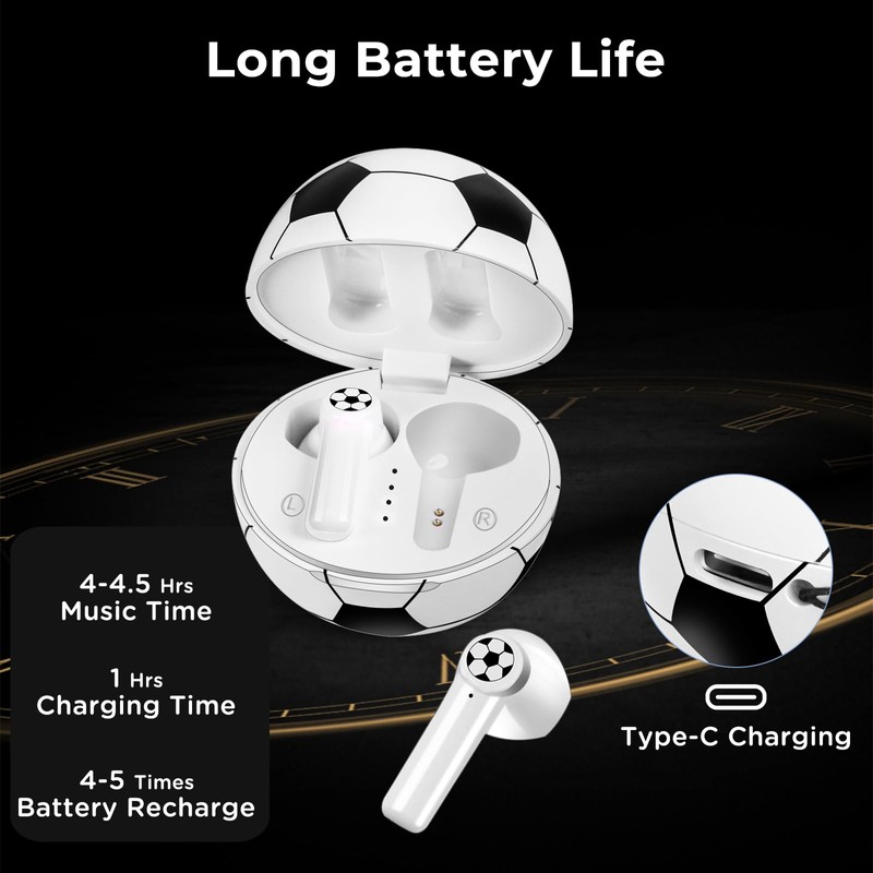 Jekarsy Noise Cancelling Football Earbuds with 40Hrs Playtime, Comfortable Fit