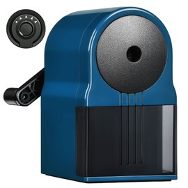 TUUGOTOUU Manual Pencil Sharpener Hand Crank Pencil sharpeners for Kids Adjustable in 5 Grades of Thickness Suitable for Kids,Artists,Students,and Office (Blue)