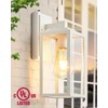 VIANIS 2 Pack White Dusk to Dawn Outdoor Wall Lantern,