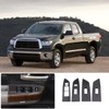 HIRUFAIT 4PCS Car Door Window Lift Switch Panel Frame Sticker