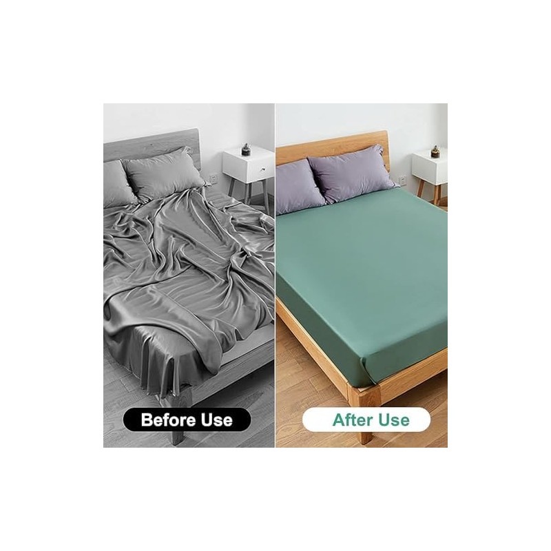 TRIXES White Corner Bed Sheet Clips x2 - Suspender Style