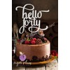 Hello Forty - Decoración para tartas con purpurina plateada