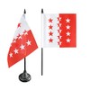 Desk/Table Flag Switzerland Canton Valais Flag – 12 x 12