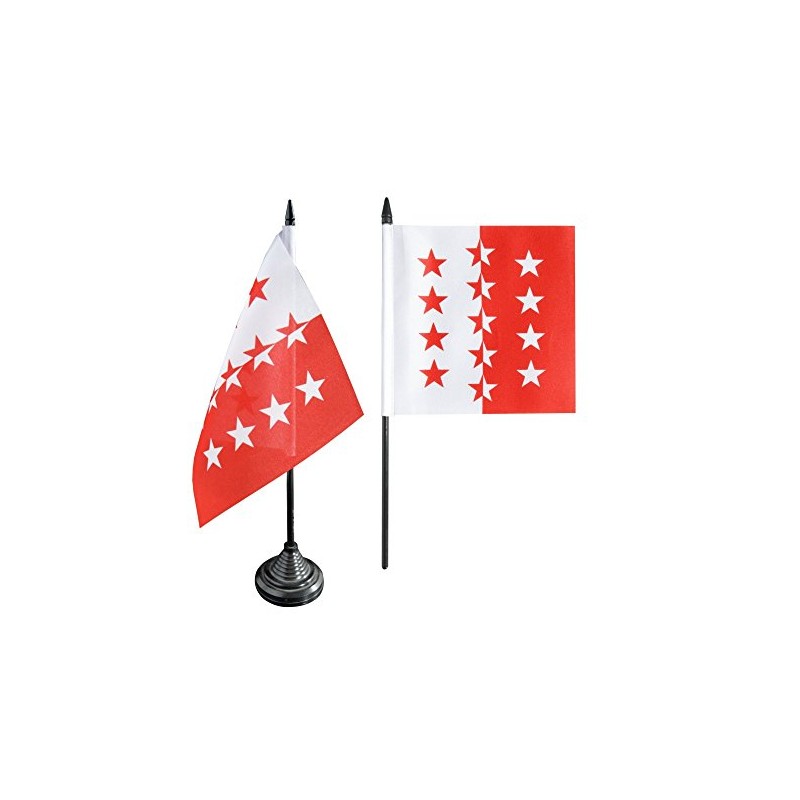 Desk/Table Flag Switzerland Canton Valais Flag – 12 x 12