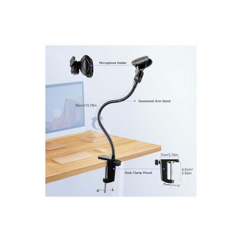 Soporte para micrófono Podium y soporte para micrófono, soporte flexible
