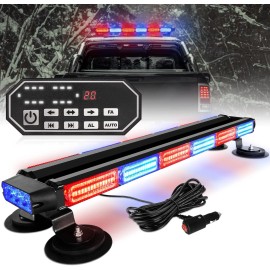 Rooftop Strobe Light Bar 26inch 126 LED Emergency W/Controller Double-Side Warning Hazard Snow LightLight Color: Green/white, Rated Power: 126, Beam Angle: Spot