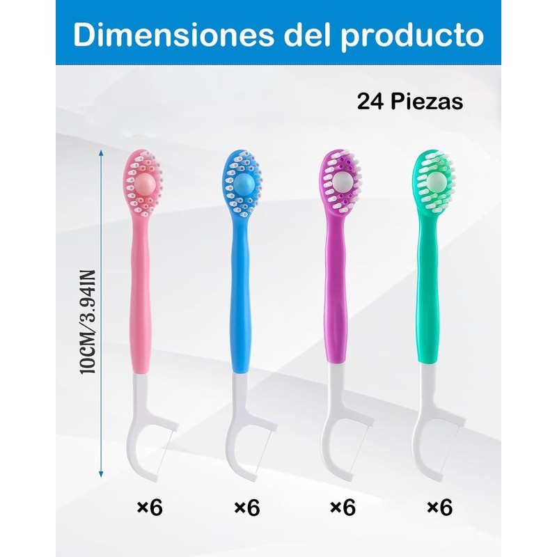 YXAZEQX Mini Cepillos de Dientes Desechables para Viajeros 20 Piezas