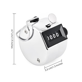 DS. DISTINCTIVE STYLE Handheld Tally Counter 1.8" Metal Mechanical Clicker Counter Manual Digit People Counters Clickers with Finger Ring