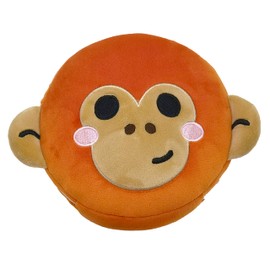 Relaxeazzz Adoramals Orangutan Round Plush Travel Pillow & Eye Mask - Sleep Eye Mask Masks - Kids Travel Accessories For Sleeping Airplane - Flight Plane Neck Pillow Pillows