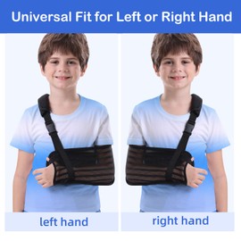 Fotgok Kids Mesh Arm Sling for Showering,Breathable Shoulder Brace for Shoulder, Elbow, Wrist, Rotator Cuff Injury,Arm Brace for Broken Arm, Arm Sling Shoulder Immobilizer for Children,Fits Right and Left Arm (Small)