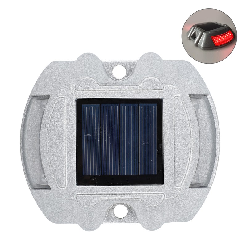 Solar Deck Lights Silver Aluminium Alloy High Brightness LED Solar