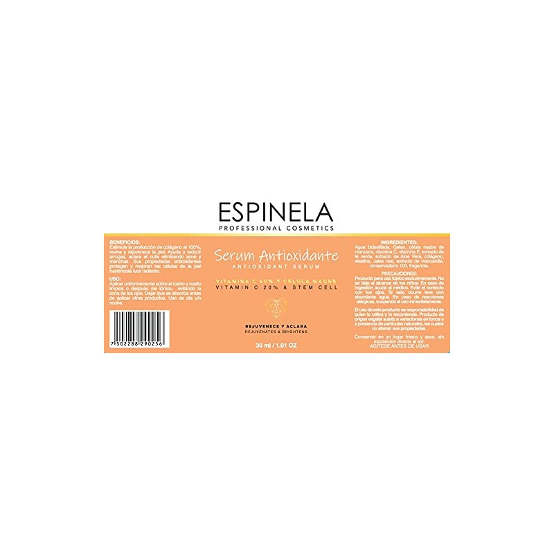 Suero Anti-Oxidante Vitamina C - Espinela
