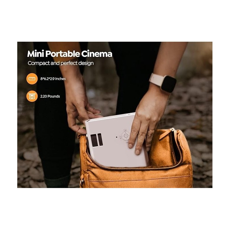 YABER U5 Mini Projector with 5G WiFi Mini Portable Outdoor