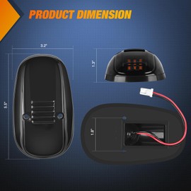 Nilight LED Cab Marker Lights 5 PCS 9 LED Smoke Lens Amber Roof Running Clearance Light Compatible with 1999 2000 2001 2002 Dodge Ram 2500 3500 Pickup Trucks