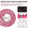PUPTECK Chain Dog Leash Chew Proof, 2-in-1 Reflective with Soft