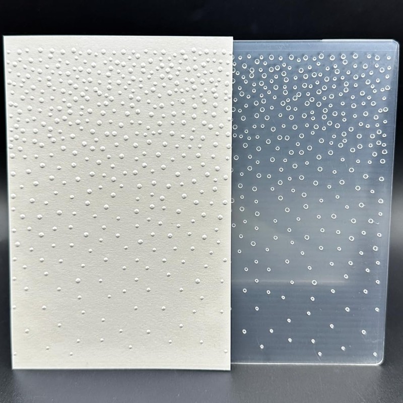 3D Plastic Embossing Folder Template Christmas Little Snowflakes Fluttering Texture