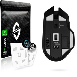 SensoryBoost FPS 2.0 Glides (2er Set) für Razer Basilisk Ultimate - Ultra Sanft, Mehr Kontrolle, Self-Polishing, Hochwertig, Langlebig - Ersatz-Mausfüße, Skates - Gaming Maus Upgrade Zubehör
