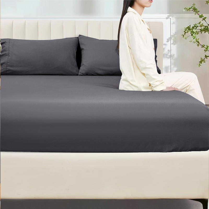 My Home Store Fitted Sheet 100% Egyptian Cotton 300TC Hotel
