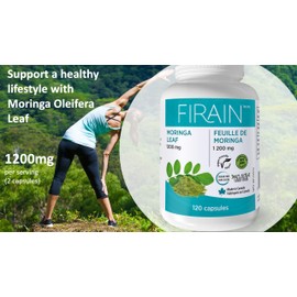 Firain Moringa Oleifera Leaf Canadian Made 600mg capsules - Natural Antixoidant Boost for Optimal Health