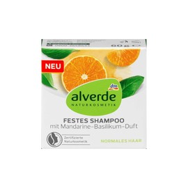 Alverde Solid Shampoo 60g Mandarin Basil Fragrance Daily Use Hair Cleanser / 알베르데 고체 샴푸 60g 만다린 바질향 데일리 사용 헤어클렌저