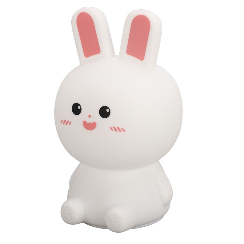 Cute Night Light Tap Control 5 Modes Rechargeable Rabbit Shape