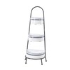 Deco 79 Farmhouse Three-Tiered Display Stand, 10"W x 38"H, Black,