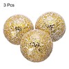 Sourcing Map 3Pcs Decorative Glass Balls, 8cm Gold Tone Mosaic