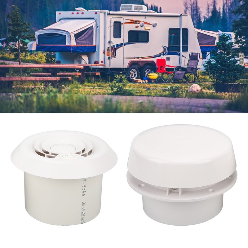 RV Mini Vent Fan White Round Noiseless Compression Resistant Vent