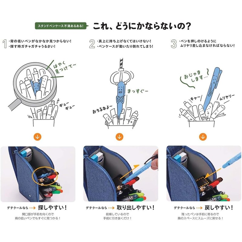 Raymay Fujii Pen Case Pencil Case Detectcool Black FY379B