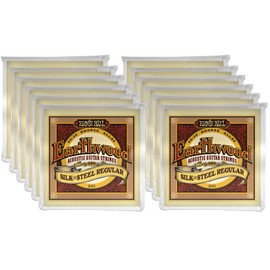 12 PACK Ernie Ball 2043 Silk & Steel 80/20 Bronze Acoustic Guitar Strings 13-56 Regular