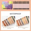 Ha* Kit De 12 Sombras De Ojos Con Brillo Colorido