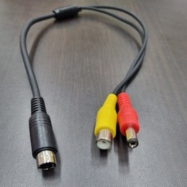 후방카메라배선 젠더/DIN-RCA/DC젠더(M) Rear Camera Wiring Gender/DIN-RCA/DC Gender (M)