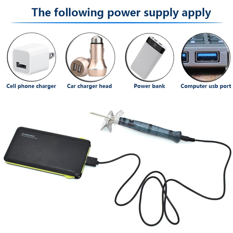 WANGCL Soldering Iron Pen, Soldering Iron Kit with 5V 8W