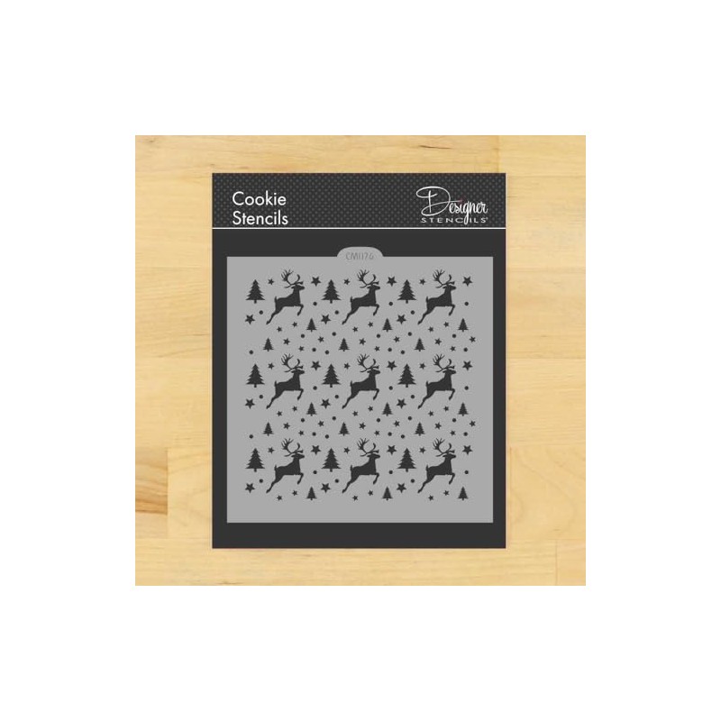 Prancing Reindeer Cookie and Craft Stencil CM076 by Designer Stencils