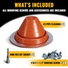 VIVIDA #3 Silicone Metal Roof Pipe Flashing Boot, High Temp
