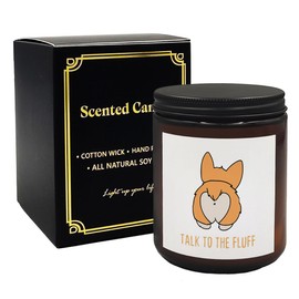 Mancheng-zi Corgi Gifts, Corgi Mom Gifts, Corgi Gifts for Dog Lovers, Corgi Owner Gifts, Dog Candle, Talk to The Fluff Corgi Scented Candles, Corgi Birthday Candle