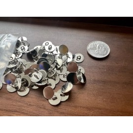 Unbranded 140+ New Old Stock Button Back Findings 10mm Glue On Converters DIY Silver Tone